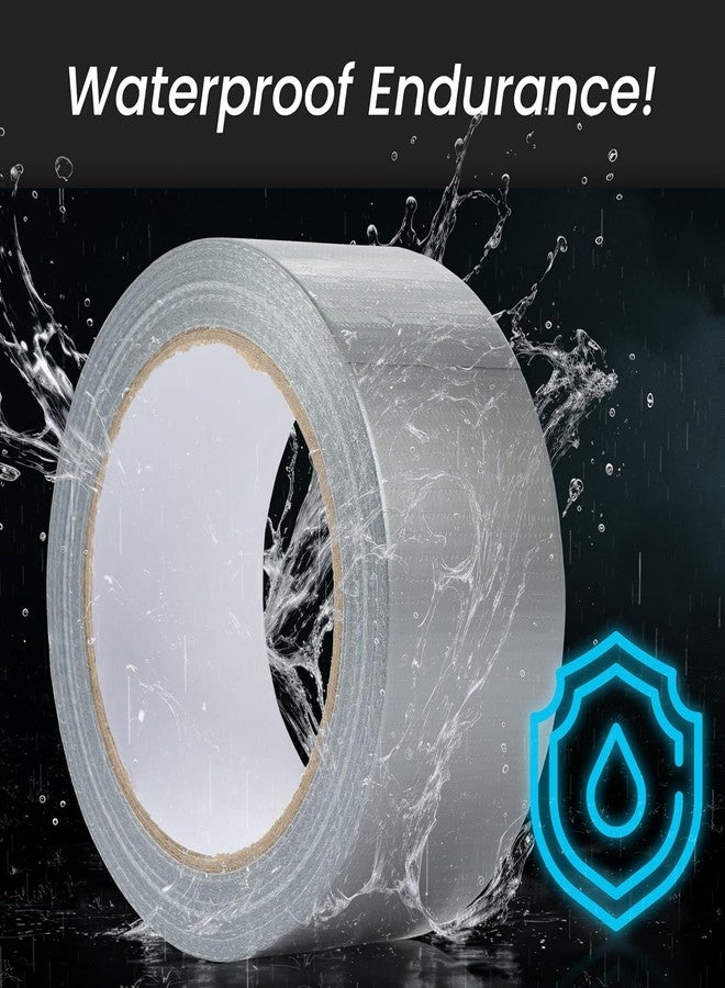 FERFIX Waterproof Tape for Pipe & Roof Leakage | Butyl Rubber Aluminium Foil Adhesive | Heavy Duty Waterproof Duct Tape for Crack & Leak Repair (48mm x 25m Color May Vary) - Image 2